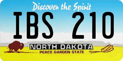 ND license plate IBS210