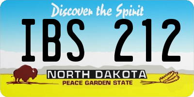 ND license plate IBS212