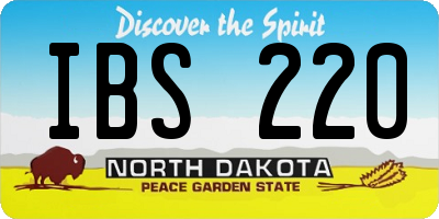 ND license plate IBS220