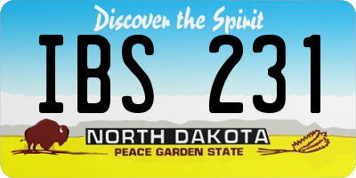 ND license plate IBS231