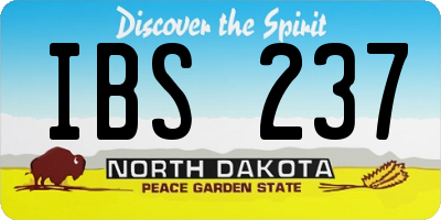 ND license plate IBS237