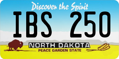 ND license plate IBS250