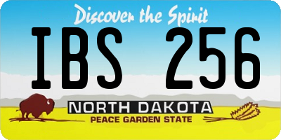 ND license plate IBS256
