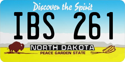 ND license plate IBS261
