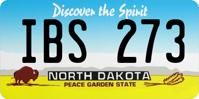 ND license plate IBS273