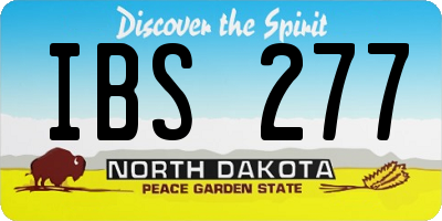 ND license plate IBS277