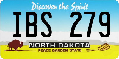 ND license plate IBS279