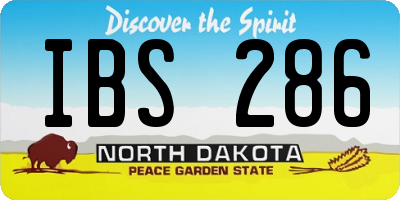 ND license plate IBS286