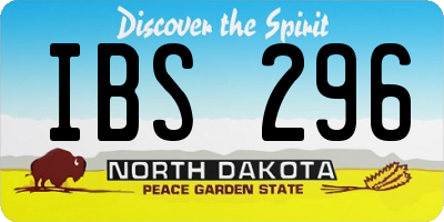 ND license plate IBS296