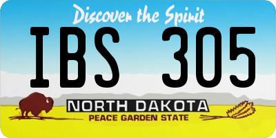 ND license plate IBS305