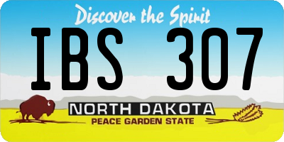ND license plate IBS307