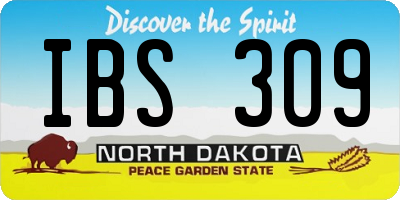 ND license plate IBS309