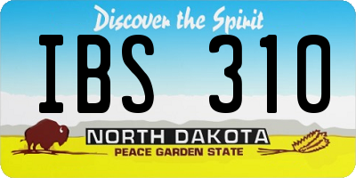 ND license plate IBS310
