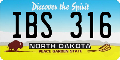 ND license plate IBS316