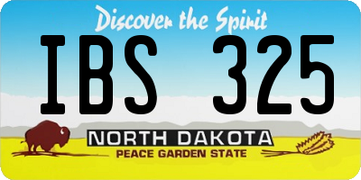 ND license plate IBS325
