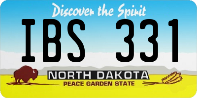 ND license plate IBS331