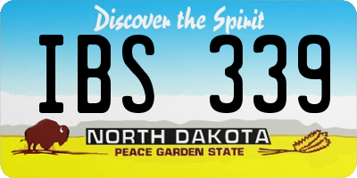 ND license plate IBS339