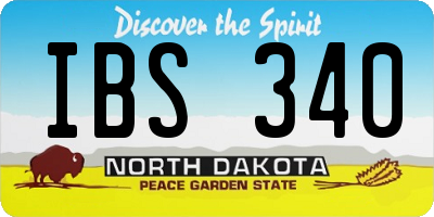 ND license plate IBS340