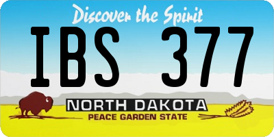 ND license plate IBS377