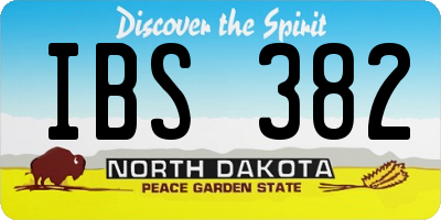 ND license plate IBS382