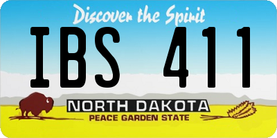 ND license plate IBS411