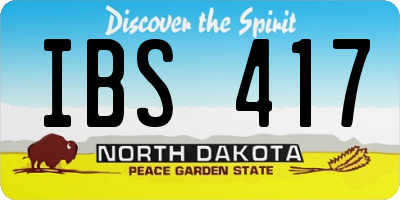 ND license plate IBS417