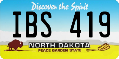 ND license plate IBS419