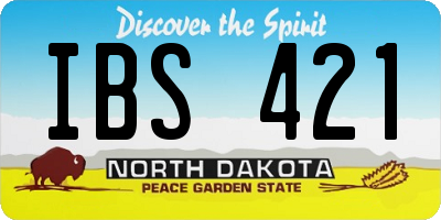 ND license plate IBS421