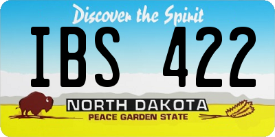 ND license plate IBS422