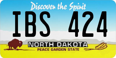 ND license plate IBS424
