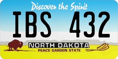 ND license plate IBS432