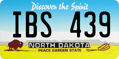 ND license plate IBS439