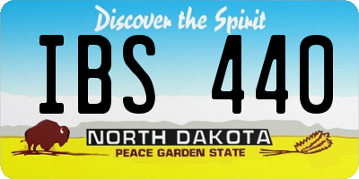 ND license plate IBS440