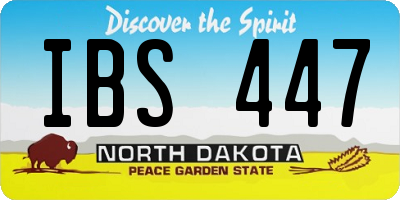 ND license plate IBS447