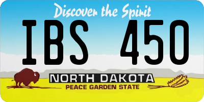 ND license plate IBS450