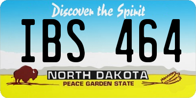 ND license plate IBS464