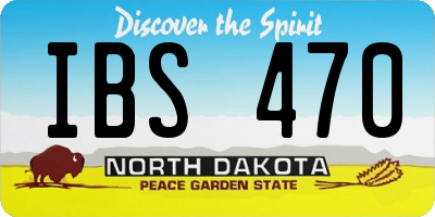 ND license plate IBS470