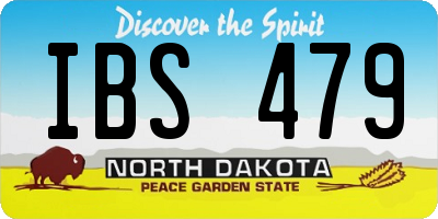 ND license plate IBS479