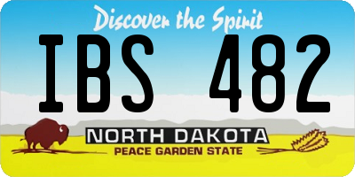 ND license plate IBS482