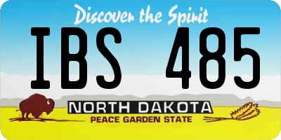 ND license plate IBS485