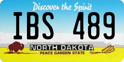 ND license plate IBS489