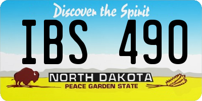 ND license plate IBS490
