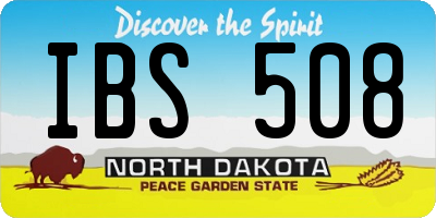 ND license plate IBS508