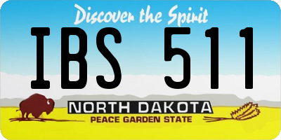 ND license plate IBS511