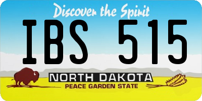 ND license plate IBS515