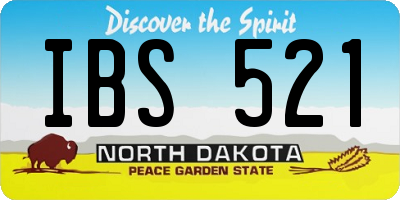 ND license plate IBS521