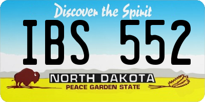 ND license plate IBS552