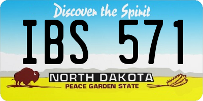 ND license plate IBS571