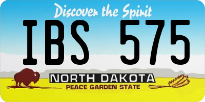 ND license plate IBS575