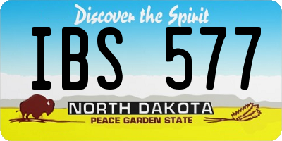 ND license plate IBS577